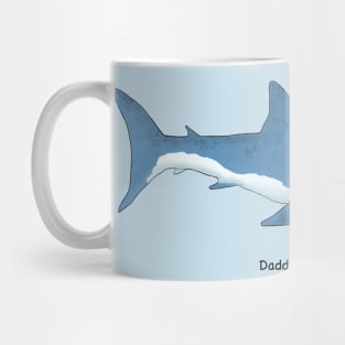 Daddy Shark Great White Shark Design Mug